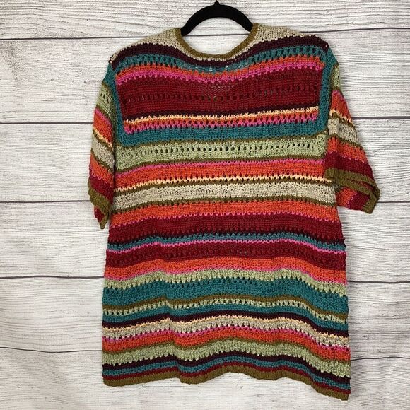 Marisa Christina Rainbow Knitted short sleeve Top - Picture 2 of 9